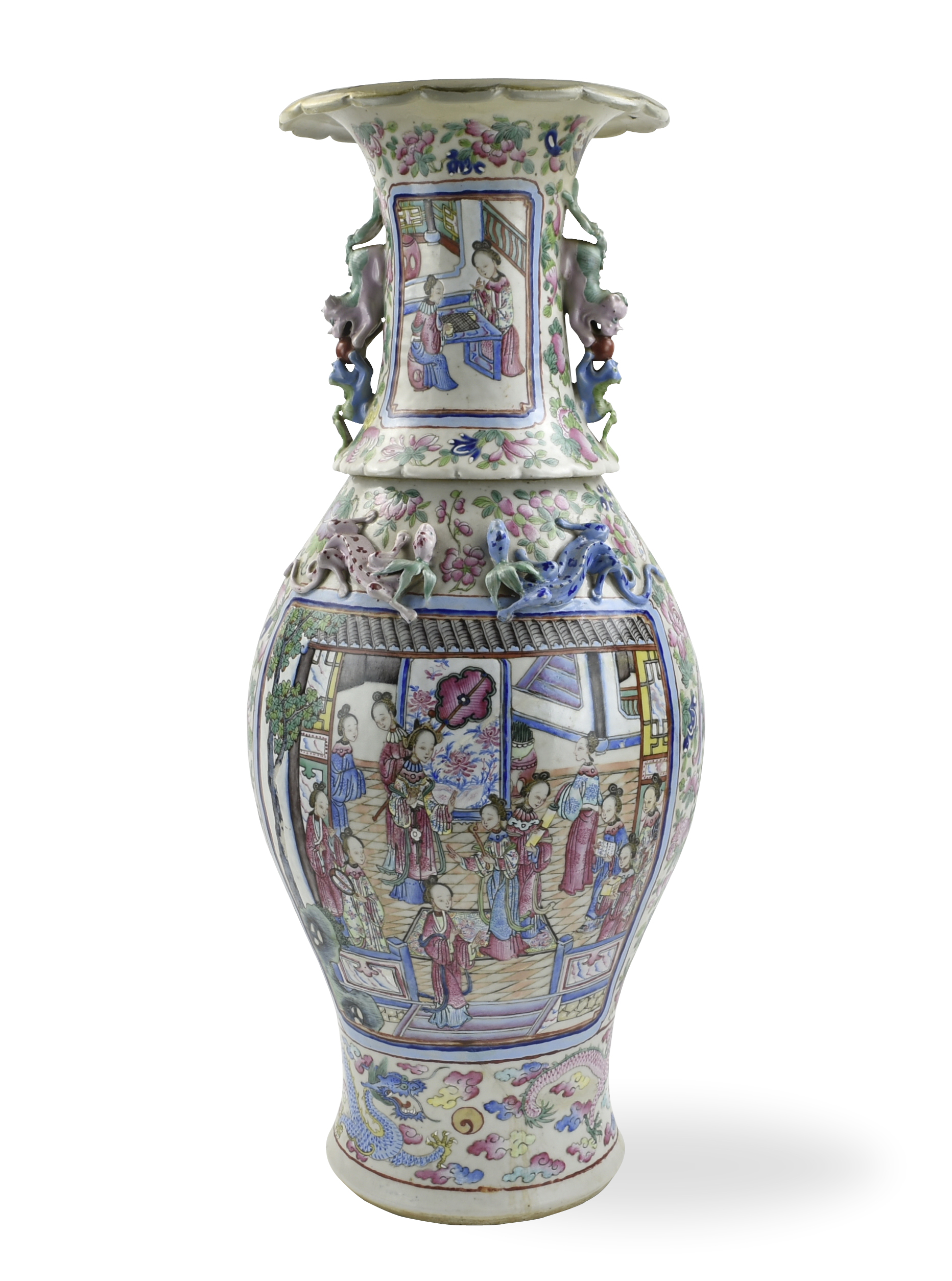 Appraisal: A large Chinese th C baluster shaped Chinese porcelain vase