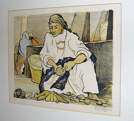 Appraisal: Pablo O'Higgins Mexican - lithograph printed in colors on tan