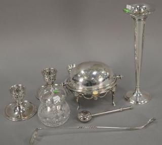 Appraisal: Three piece group of silver and silverplated items to include