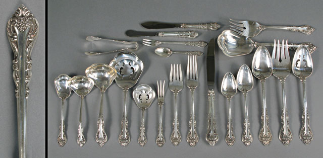 Appraisal: PIECE INTERNATIONAL STERLING SILVER FLATWARE SET Masterpiece pattern service for