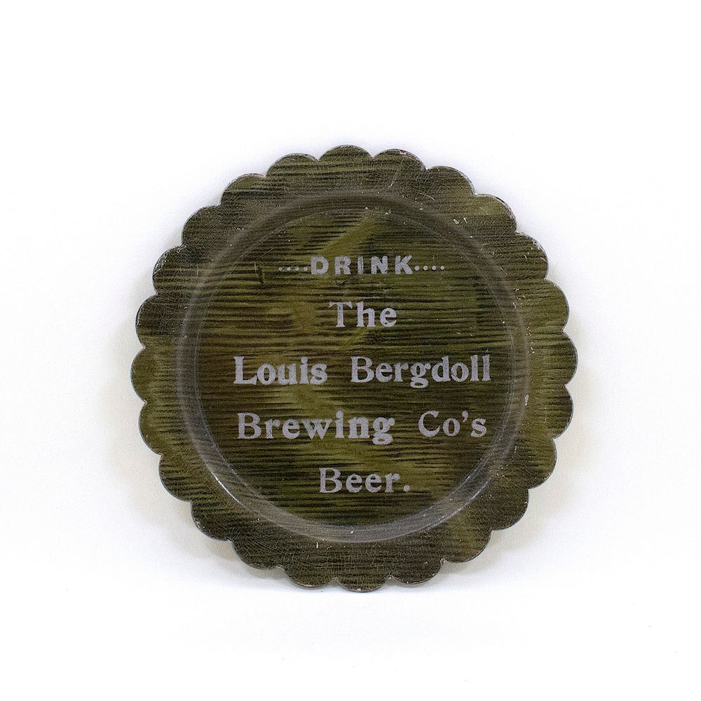 Appraisal: Louis Bergdoll Brewing Green Tip Tray Reference n a Brewery