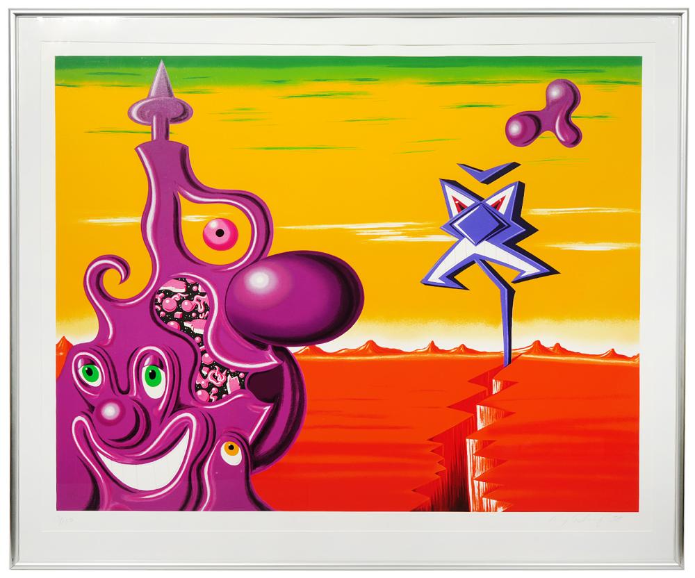 Appraisal: Kenny Scharf American Born Serigraph on paper signed and dated