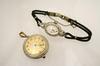 Appraisal: LADY'S WATCH LOT - Two piece lot of vintage lady's