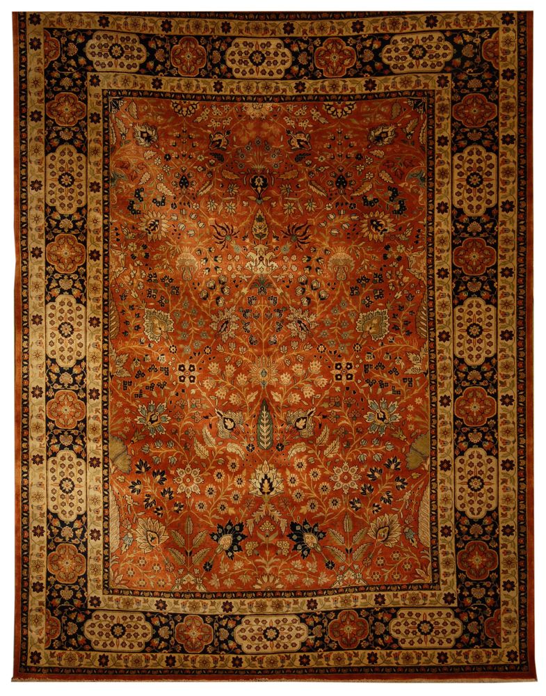 Appraisal: ORIENTAL RUG TABRIZ DESIGN ' x ' With meandering vines