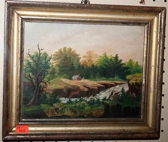 Appraisal: Robert Christhilf American th century Cabin in Wilderness oil on