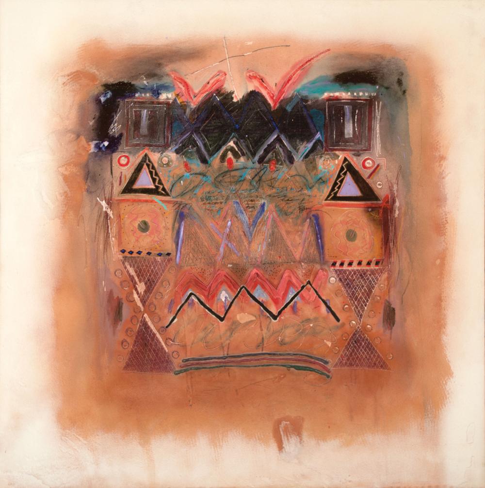 Appraisal: Dick Jemison American Alabama b Cave Painting mixed media on