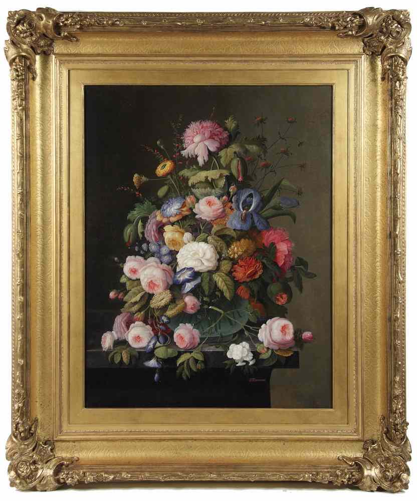 Appraisal: OOC - Sumptuous Floral Still Life of Spring Flowers in