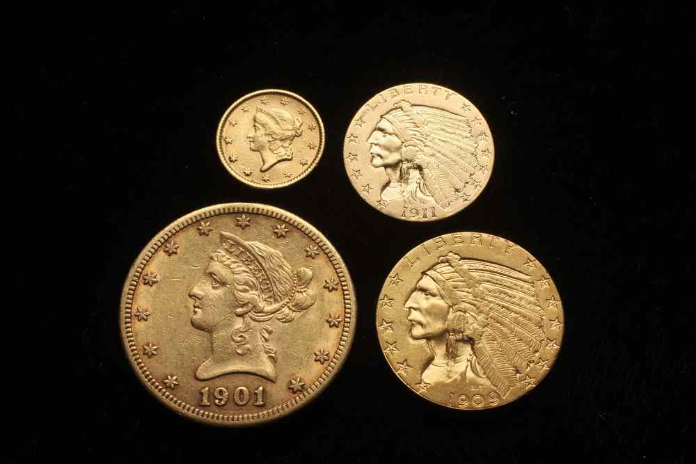 Appraisal: COINS - American gold coins Liberty Head gold Indian Head