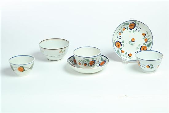 Appraisal: FOUR PIECES OF LEEDS-TYPE PEARLWARE England early th century softpaste