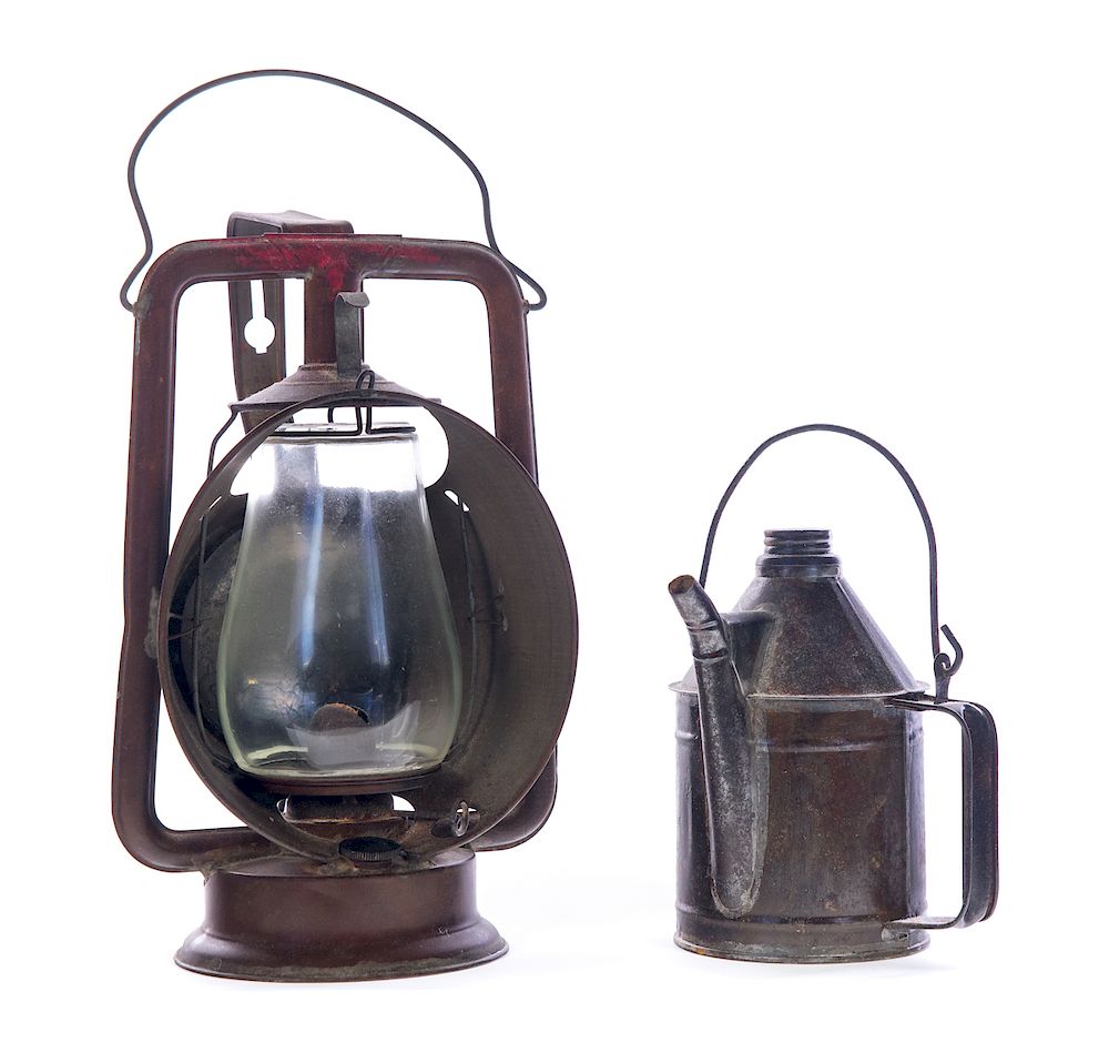 Appraisal: Star Head Light Lantern NYCS Railroad Oiler Good condition Please