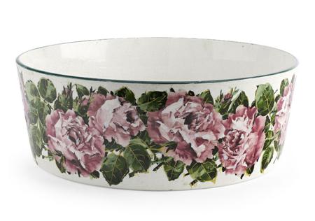 Appraisal: WEMYSS LARGE BASIN EARLY TH CENTURY decorated with cabbage roses