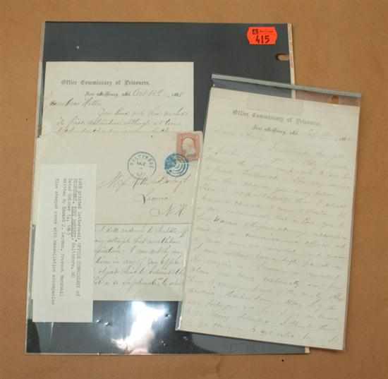 Appraisal: Civil War Soldiers' Letters Two items written on printed letterhead