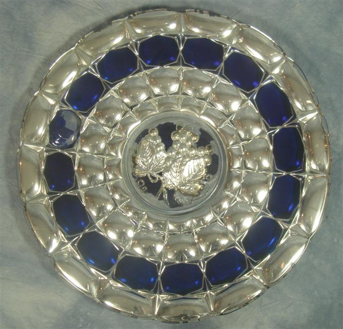 Appraisal: cobalt flashed glass charger d Estimate -