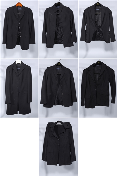 Appraisal: Lot of seven Piazza Sempione black blazers jackets good condition