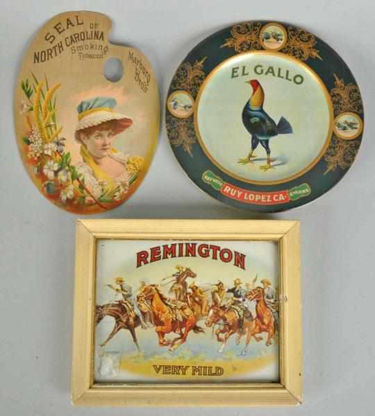 Appraisal: Lot of Small Tobacco Signs Description Includes cardboard Seal of