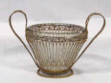 Appraisal: Russian Interest A Russian silver gilt wire work basket with