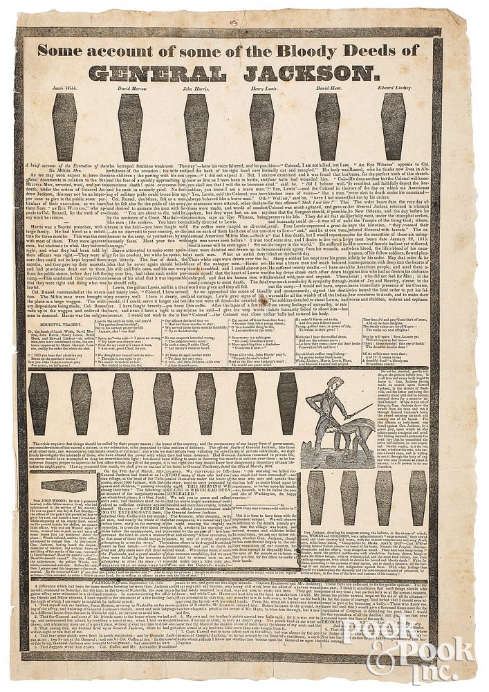 Appraisal: Coffin Handbill Anti-Jackson propaganda broadside Coffin Handbill Anti-Jackson propaganda broadside