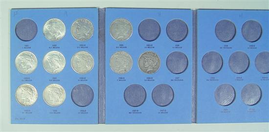 Appraisal: Ten Peace Silver Dollars Dates include -P D and S