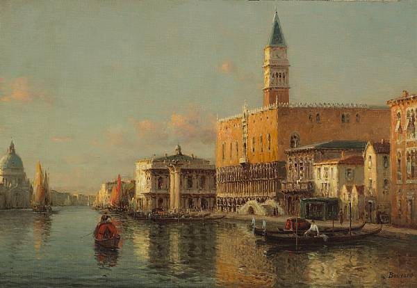 Appraisal: Antoine Bouvard French - A view of the Molo and