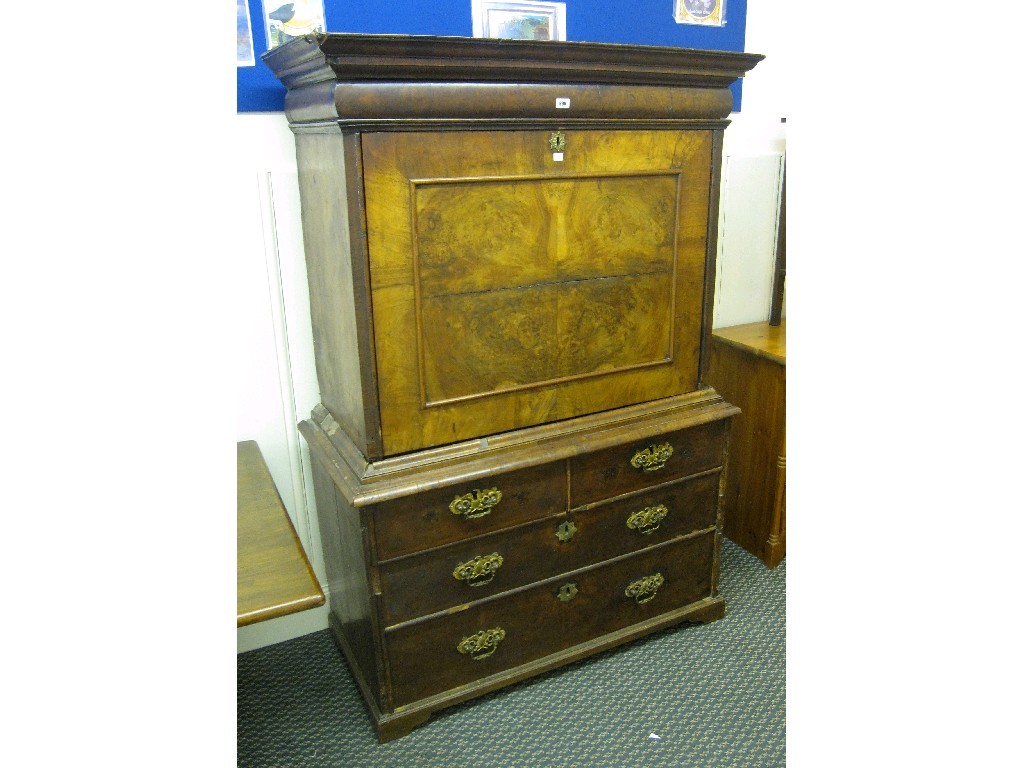 Appraisal: th Century walnut escritoire