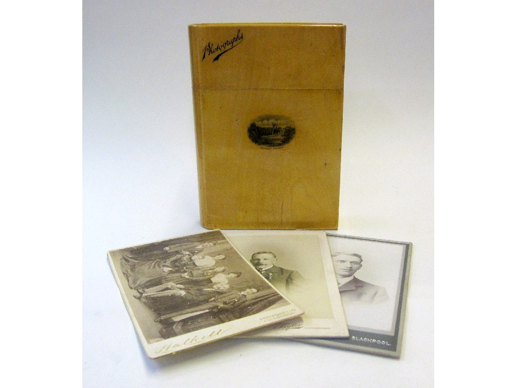 Appraisal: Mauchline photograph box in the form of a book with