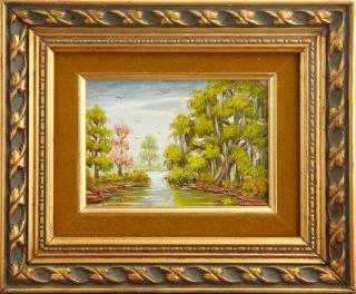 Appraisal: Virginia Quave Erchul Louisiana Bayou Scene Virginia Quave Erchul Louisiana