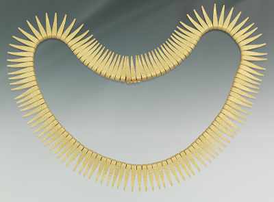 Appraisal: An Elegant k Gold Fringe Necklace Tested k yellow gold