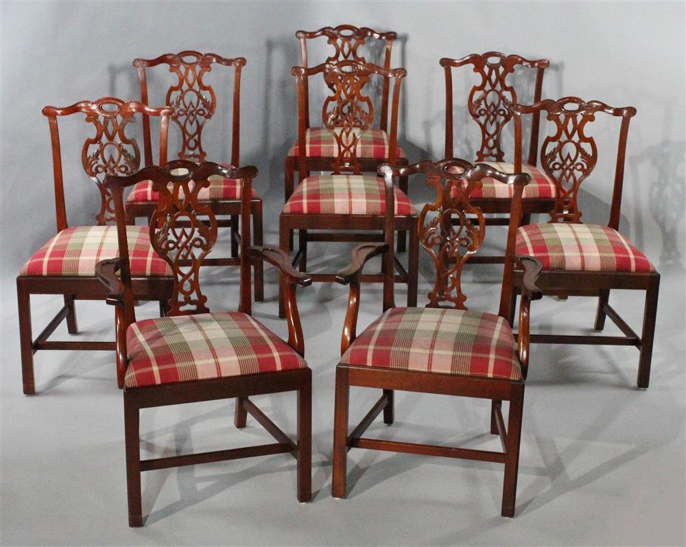 Appraisal: SET OF EIGHT BAKER HISTORIC CHARLESTON DINING CHAIRS INCLUDING TWO