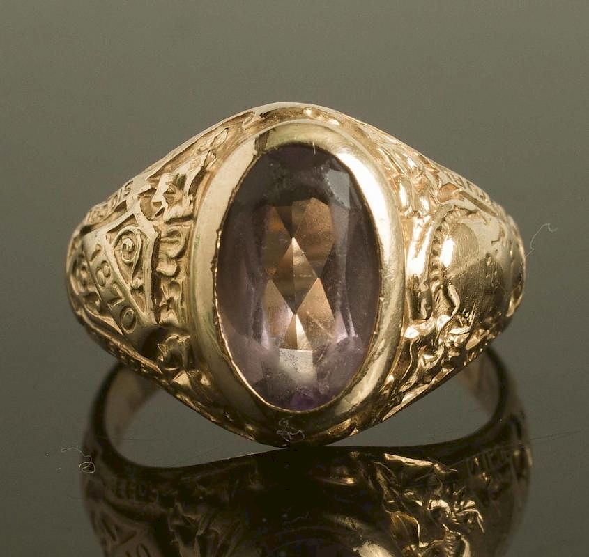 Appraisal: Amethyst k Class Ring amethyst class ring k Gross weight