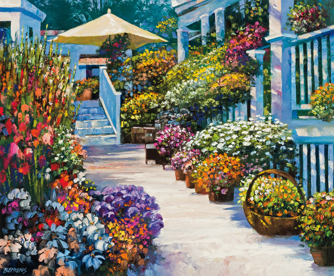 Appraisal: HOWARD BEHRENS American - The Garden oil on canvas signed