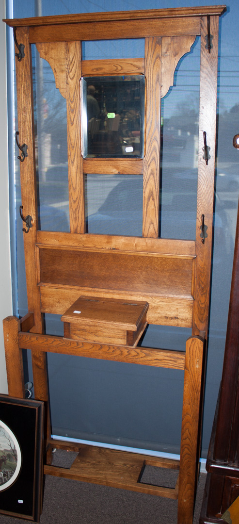 Appraisal: Oak hall rack