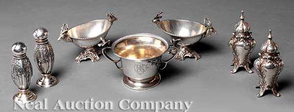 Appraisal: A Good Group of Antique American Sterling Silver Objects including