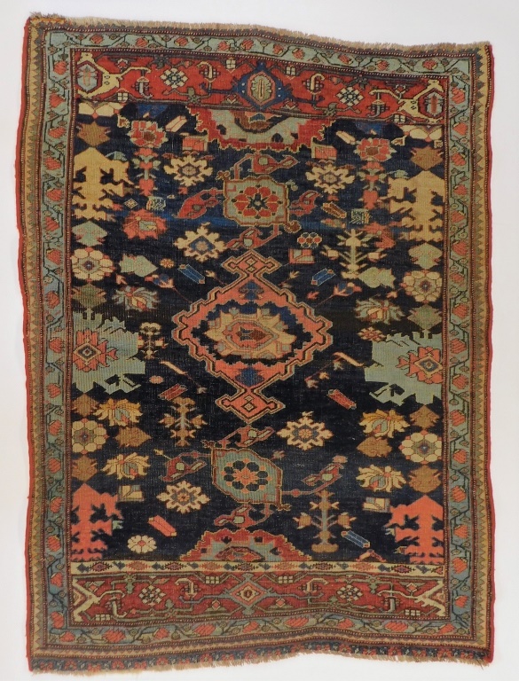 Appraisal: PERSIAN BIDJAR ORIENTAL GEOMETRIC CARPET RUG Persia Circa Central pink