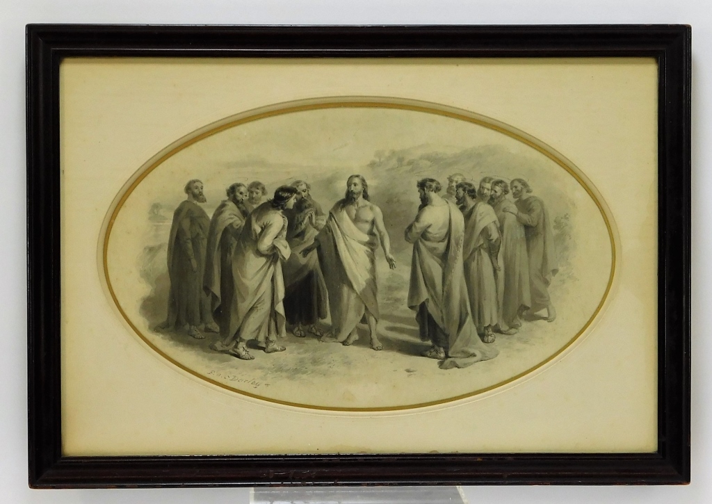 Appraisal: FELIX DARLEY JESUS DISCIPLES CLASSICAL PAINTING Delaware New York -