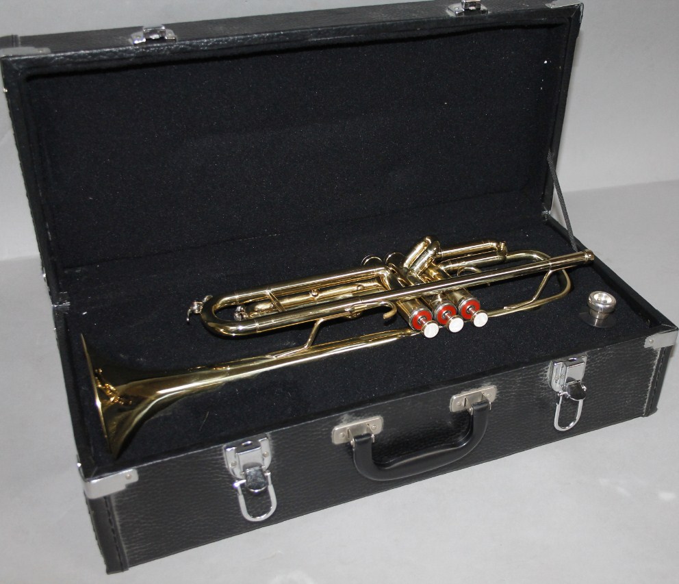 Appraisal: A modern brass trumpet cm wide with articulated knops in