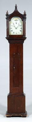 Appraisal: American Federal tall case clock painted wood arched dial with