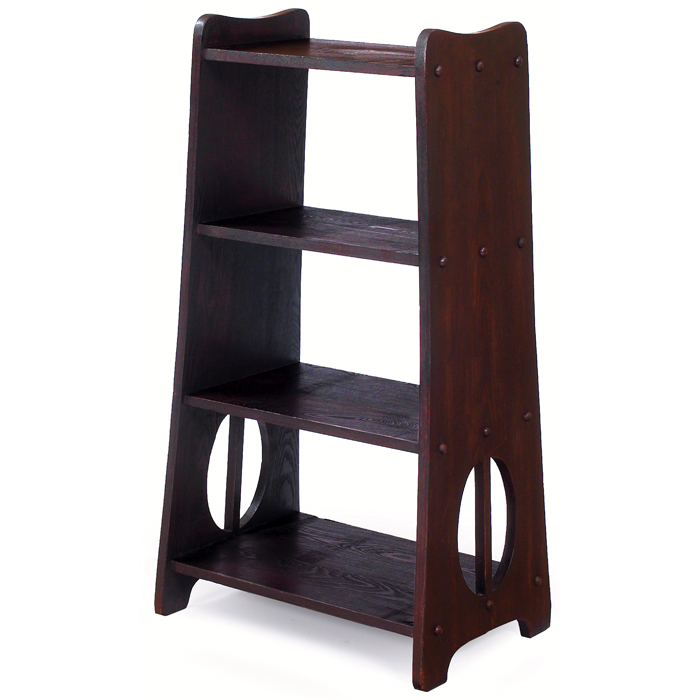 Appraisal: Limbert magazine stand similar to in ash four shelves supported