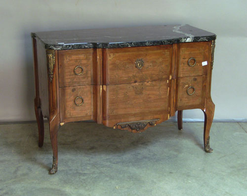 Appraisal: Louis XV style parquetry inlaid dresser late th c h