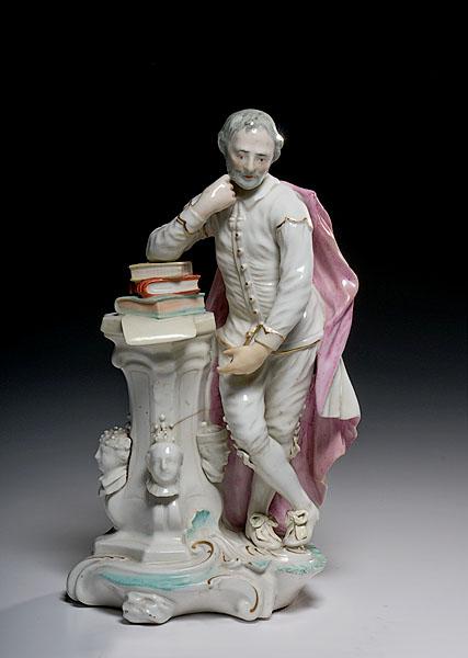 Appraisal: EARLY PORCELAIN STATUE OF SHAKESPEARE British th century depicting Shakespeare