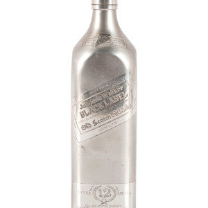 Appraisal: A Silver Johnnie Walker 'Black Label' Bottle th Century marked