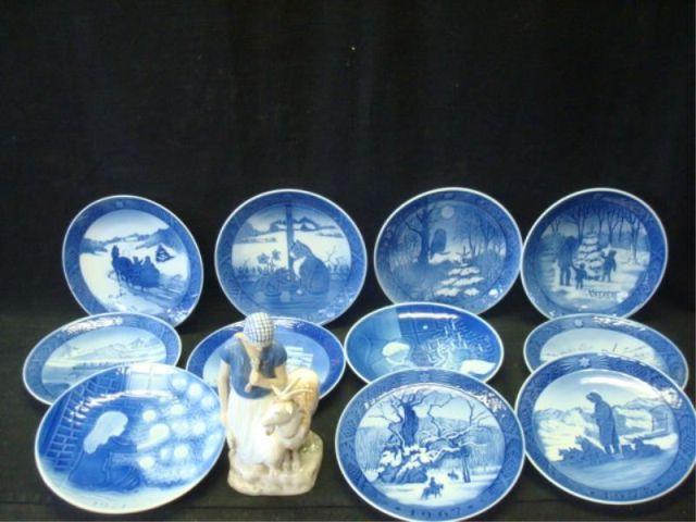 Appraisal: Scandinavian Commemorative Plates and a Figurine From a New Rochelle