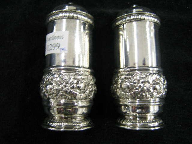 Appraisal: Tiffany Sterling Silver Castors pair salt pepper size circa tall