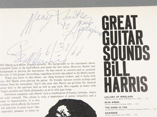 Appraisal: Lot of signed LP covers including BIll Harris Joya Sherril