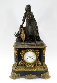 Appraisal: French Bronze Ormolu Mantel Clock of Cleopatra FRANCE FIRST HALF