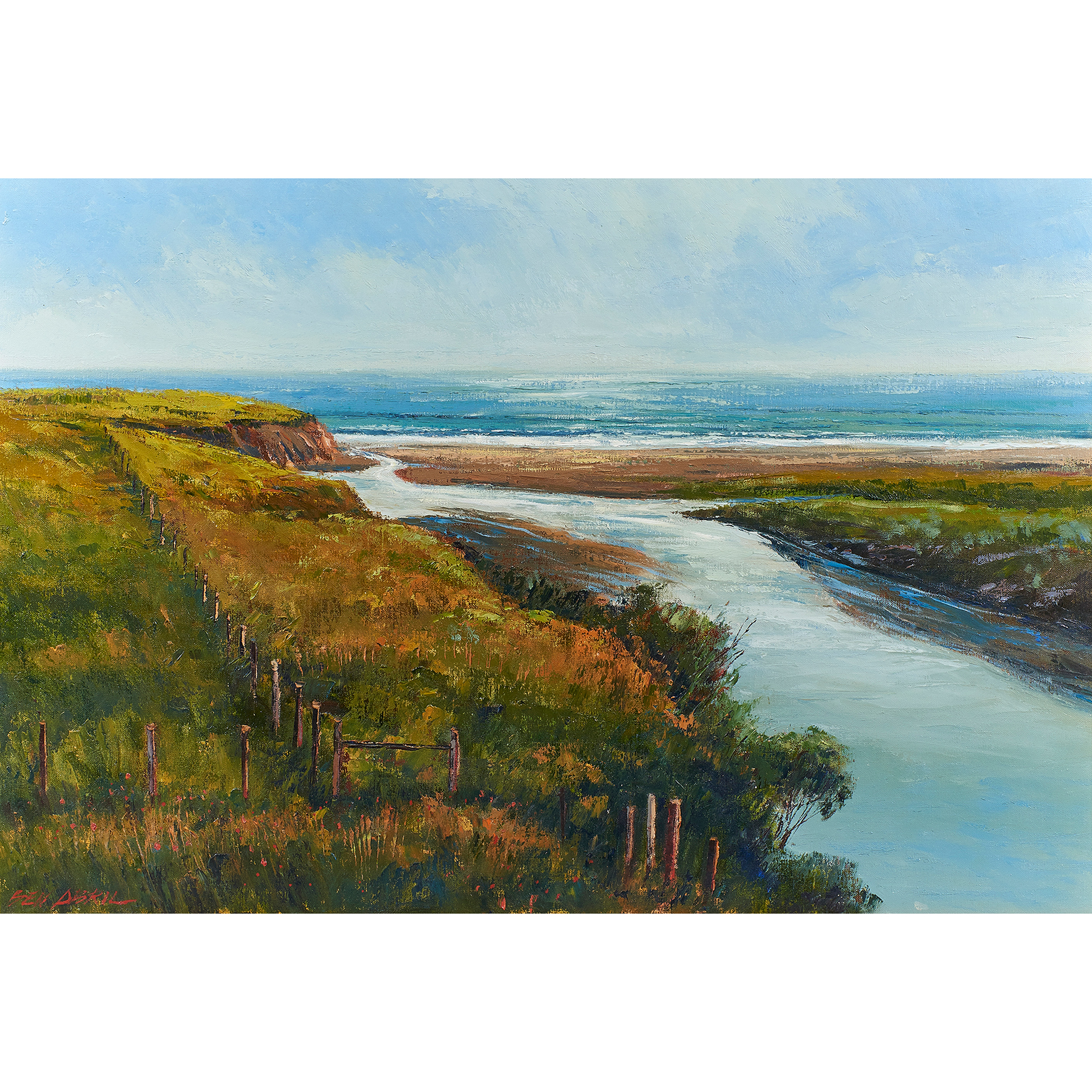 Appraisal: PAINTING BEN ABRIL Ben Abril American - Cliffs by the