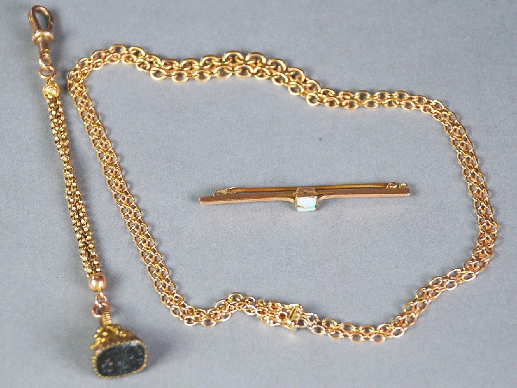 Appraisal: ct GOLD FLAT LINKED NECKLACE approx gms a ct gold