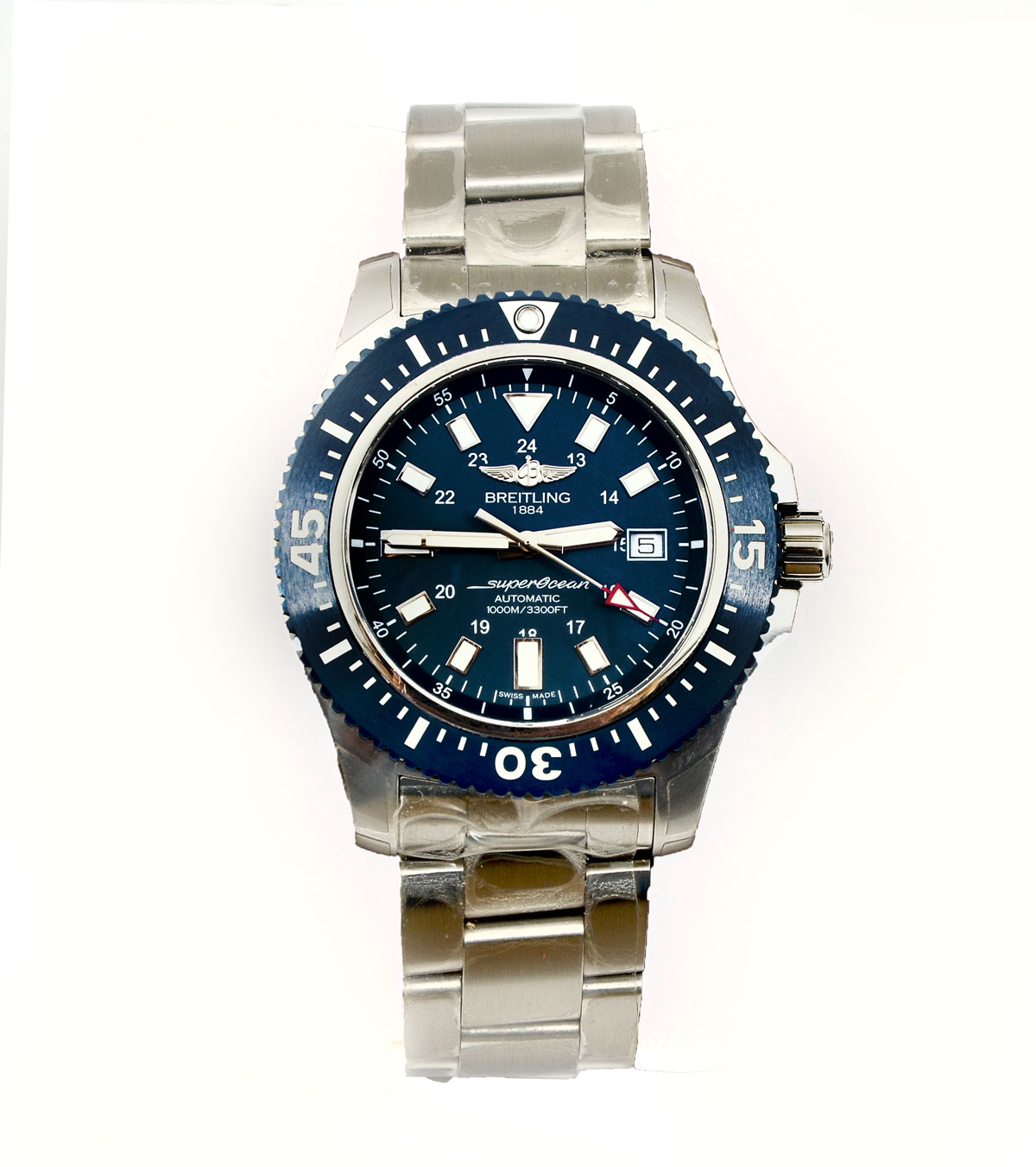 Appraisal: NEW BREITLING SUPEROCEAN SPECIAL WATCH Never worn Mariner blue dial