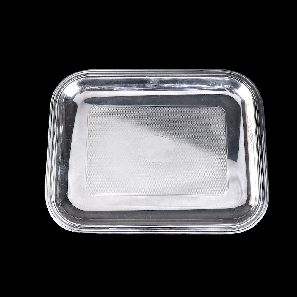 Appraisal: Christofle Tray Christofle Silver Plated Rectangular Tray Signed Measures -