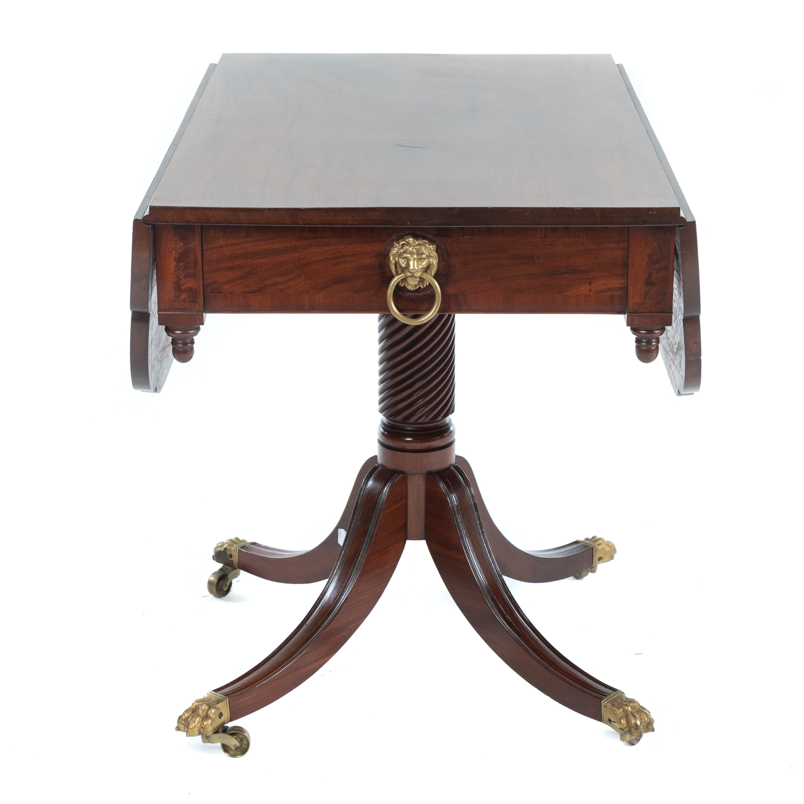 Appraisal: AMERICAN CLASSICAL MAHOGANY DROP LEAF TABLE Baltimore circa - having