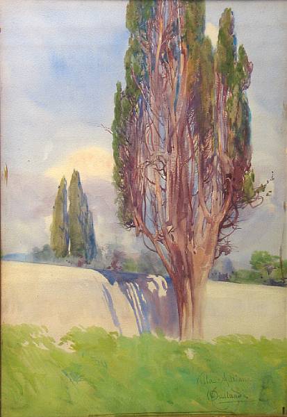 Appraisal: Onorato Carlandi Italian - Villa Adriana signed and titled 'Villa